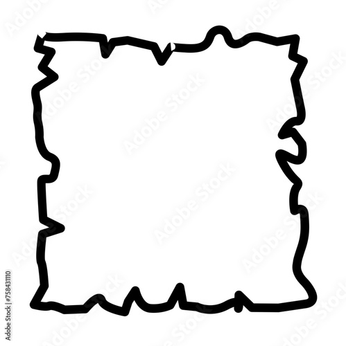 dull old paper border