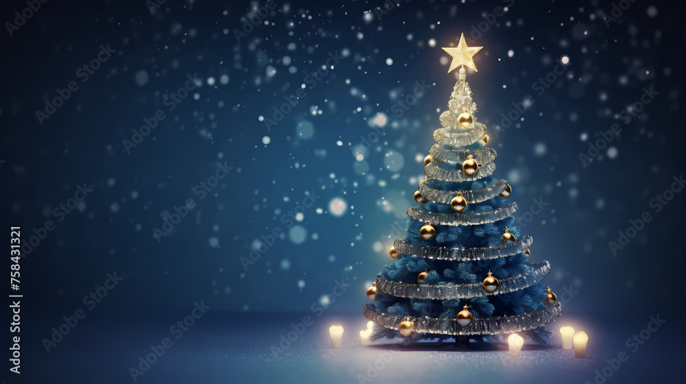 Technology sense Christmas tree, New Year and Christmas background material Technology sense Christmas tree, New Year and Christmas background material