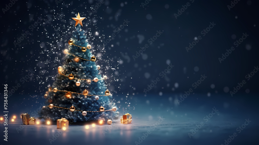 Technology sense Christmas tree, New Year and Christmas background material Technology sense Christmas tree, New Year and Christmas background material