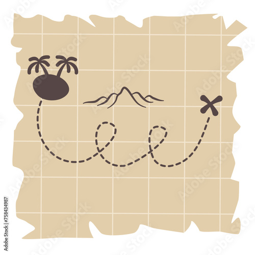 pirate mystery map vector