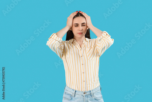Young woman suffering from ...