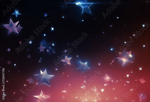 Blue ultraviolet neon glowing stars abstract background stock illustration photo