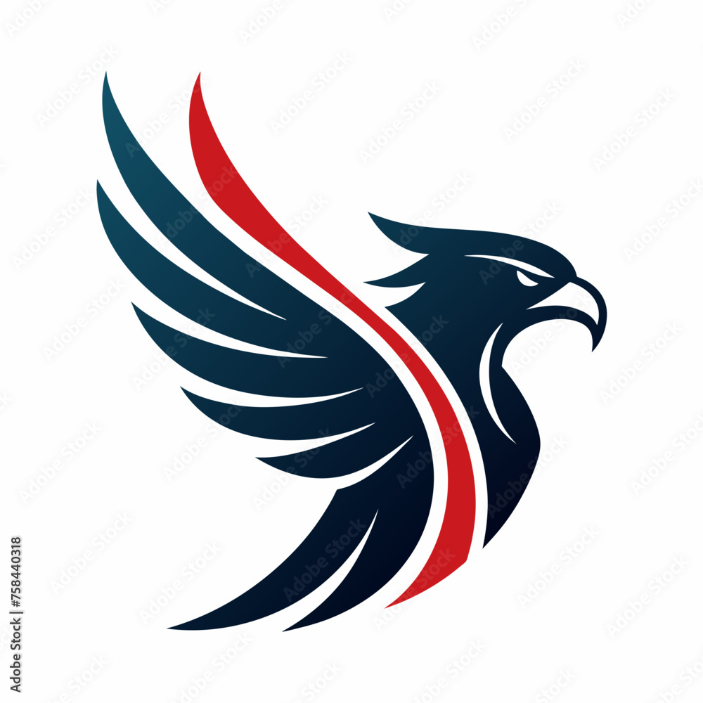 Minimalistic Style Stylized Eagle Logo Minimalistic Style Stylized Eagle Logo