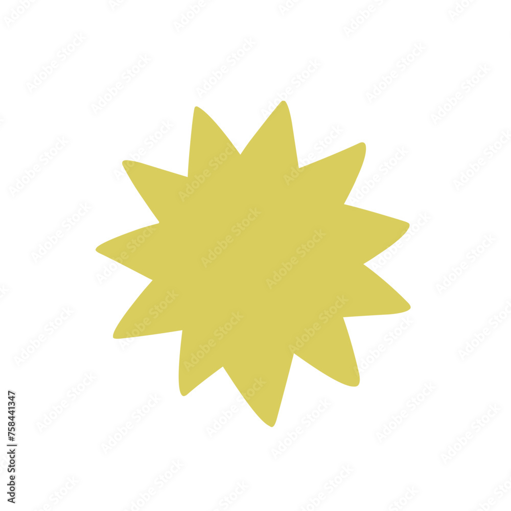 Bursting speech star illustration Bursting speech star illustration