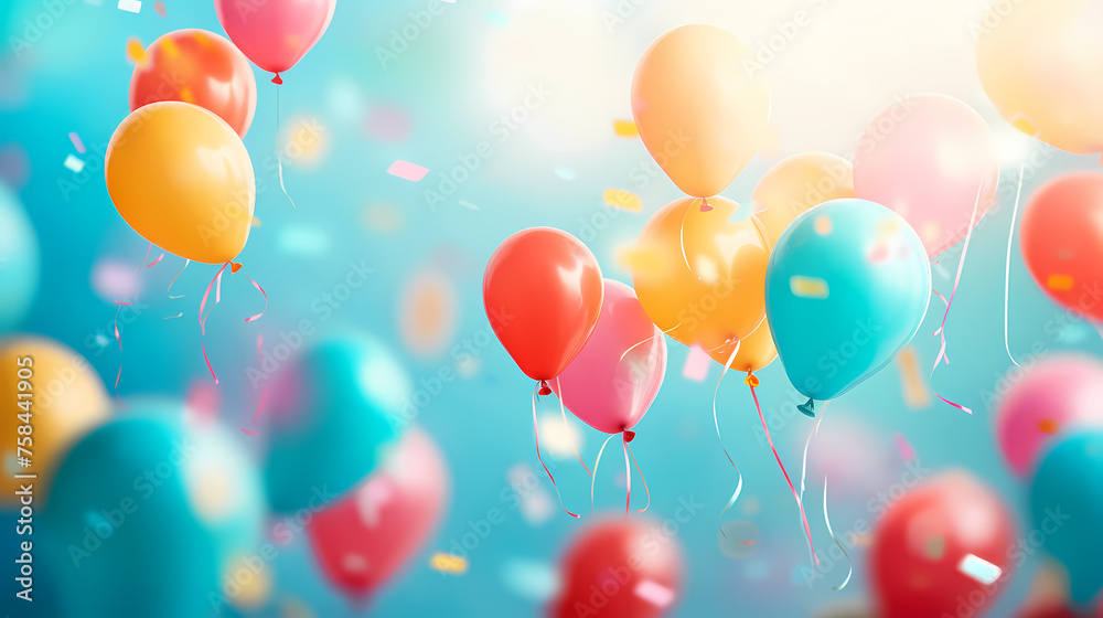 Balloon party with lots of colors Balloon party with lots of colors