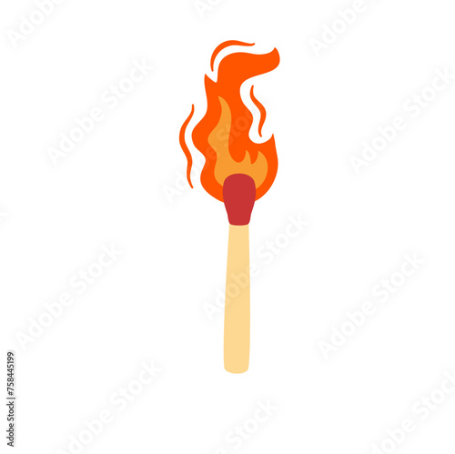 burnt match fire vector