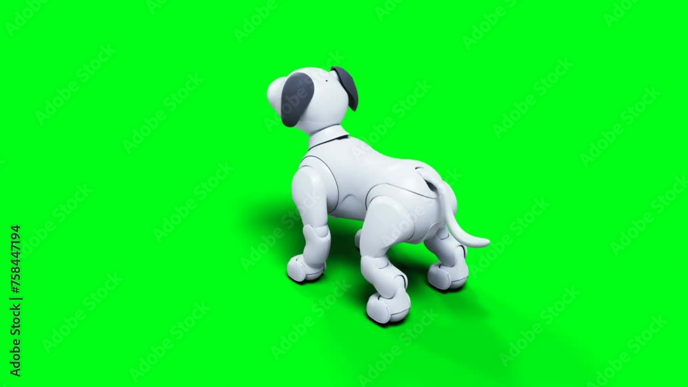 small funny robotic smart dog, pet. Green screen isolate. small funny robotic smart dog, pet. Green screen isolate.