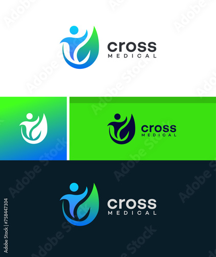 Fototapeta Naklejka Na Ścianę i Meble -  Cross medical logo Icon Brand Identity Sign Symbol Template 