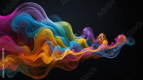 Abstract colorful background with smoke, Background with smoke, colorful 3d smoke wallpaper, colorful smoke and cloud wallpaper, colorful smoke on a black background,