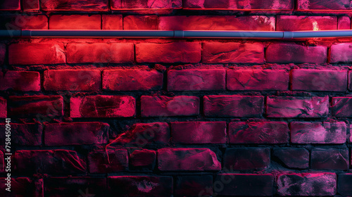 Brick wall, background, neon light.