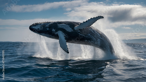 Ocean Life  Whale Jumping