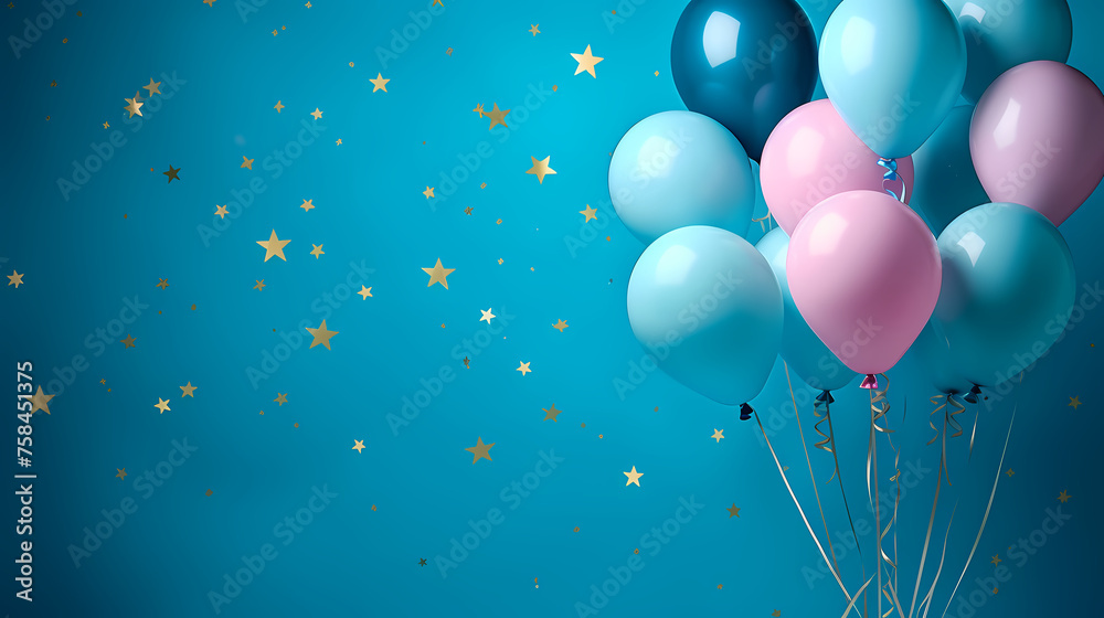 Birthday background with balloons Birthday background with balloons