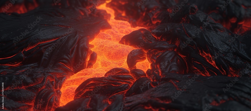 Fototapeta premium hot lava rocks 23