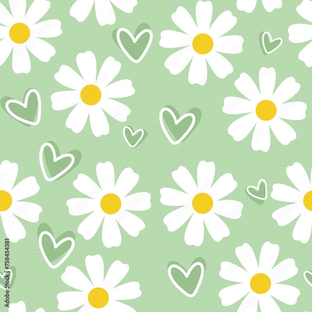 pattern with daisies pattern with daisies