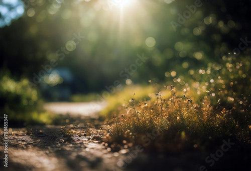 Natural bokeh stock photoBackgrounds Springtime Defocused Green Color Summer photo