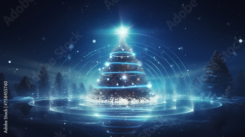 Christmas tree  New Year and Christmas background material