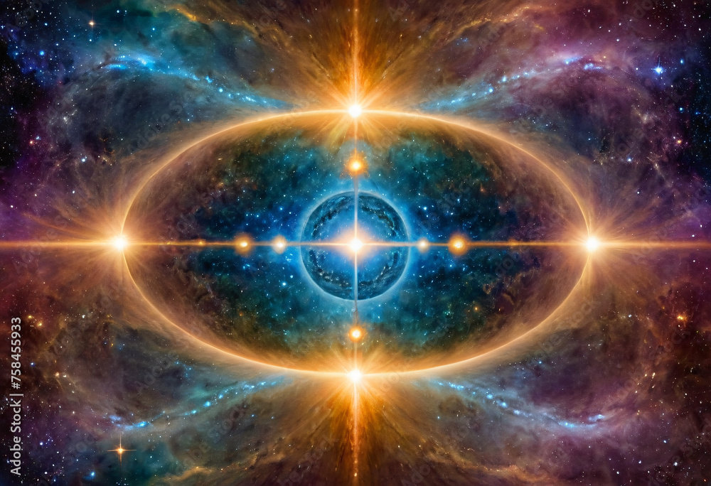 Fototapeta premium Celestial Harmony Circle of Life nature Backdrop