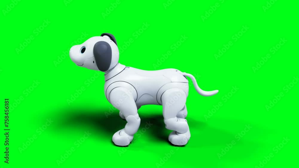 small funny robotic smart dog, pet. Green screen isolate. small funny robotic smart dog, pet. Green screen isolate.