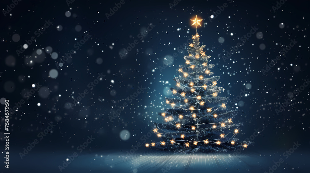 Christmas tree, New Year and Christmas background material Christmas tree, New Year and Christmas background material