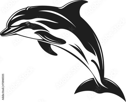 Handdrawn dolphin silhouette 