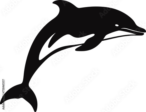 Handdrawn dolphin silhouette 
