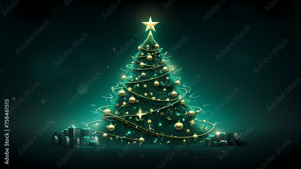 A beautifully decorated Christmas tree A beautifully decorated Christmas tree