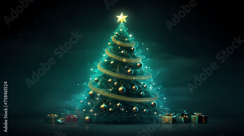 A beautifully decorated Christmas tree