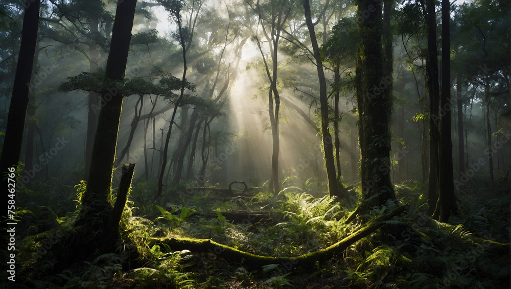 Earth Day Landscape: Forest Ambiance with Trees