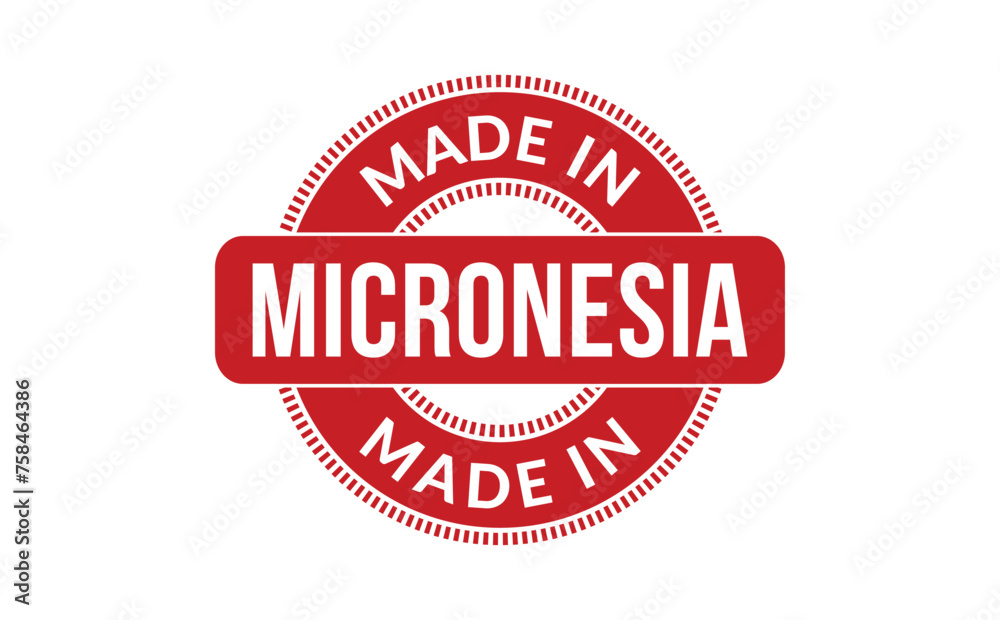 Obraz premium Made In Micronesia Rubber Stamp