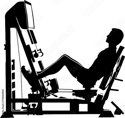 bodybuilder in gym silhouette
