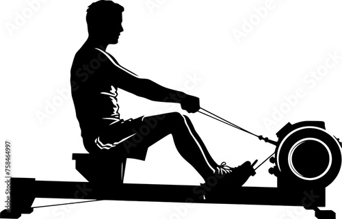 bodybuilder in gym silhouette