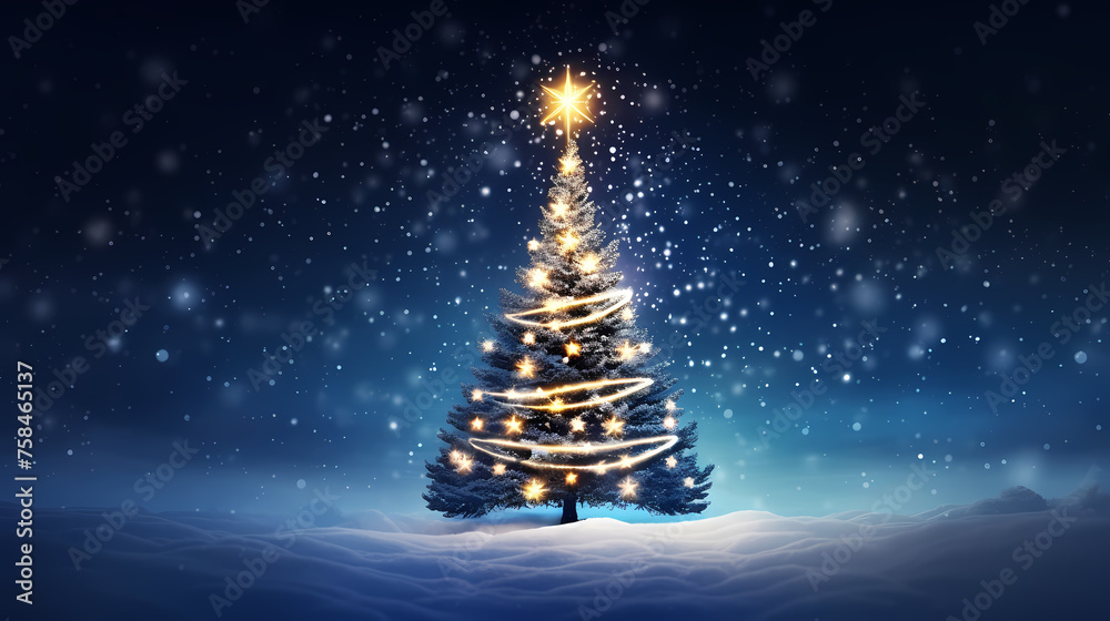 A beautifully decorated Christmas tree A beautifully decorated Christmas tree