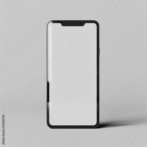 Blank smartphone mockup template in isolated background