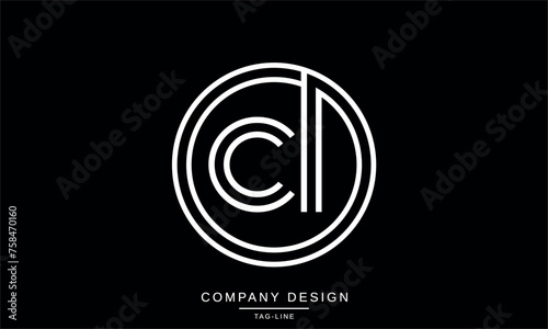 CI, IC Abstract Letters Logo Monogram Design Vector Font