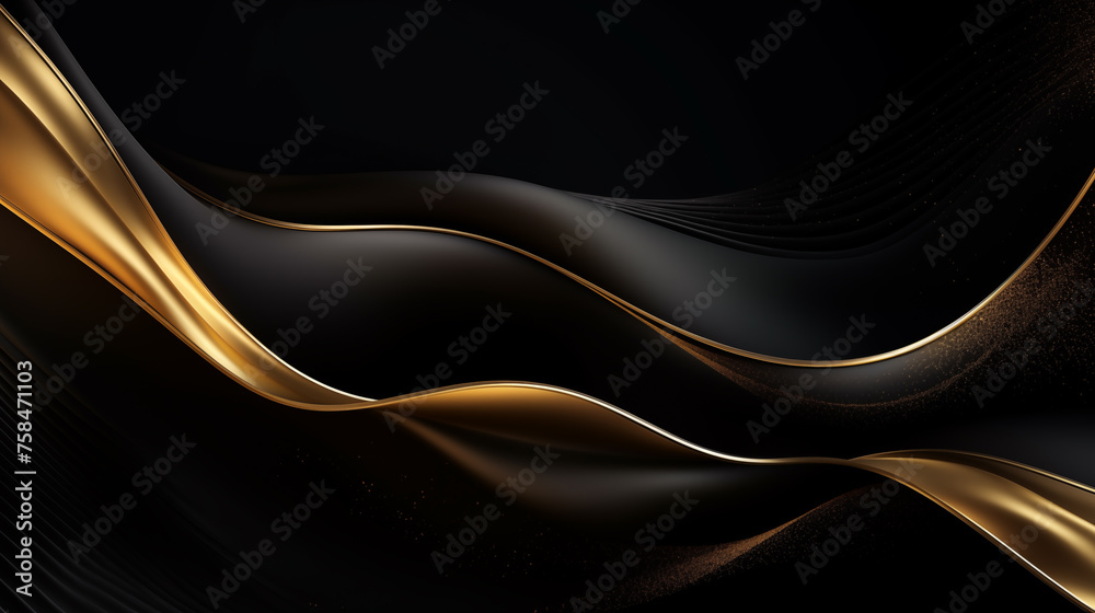 Gold and Black luxury background, Illustration Gold and Black luxury background, Illustration
