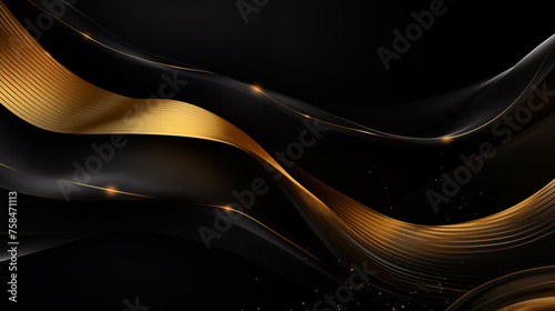 Gold and Black luxury background  Illustration