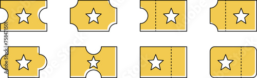 star coupon set icon, trendy and simple vector. design for app, web, poster, social media.
