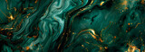 Fluid striations of teal and gold create an opulent marble effect, conveying movement and richness, reminiscent of earth's geological majesty.