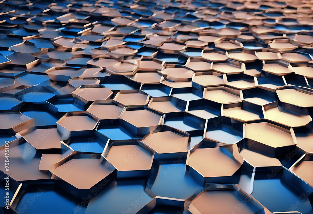 Fototapeta premium Vector hexagons pattern. Geometric abstract background with simple hexagonal elements. Medical technology or science design. stock illustrationBackgrounds Pattern Hexagon Abstract Connection