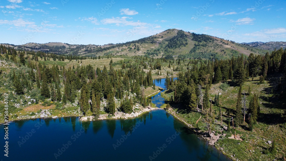 Aerial View of Bloomington Lake Idaho 