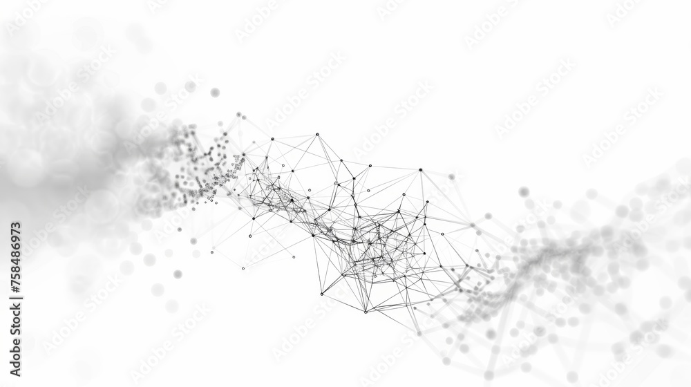 Fototapeta premium Animated Black and White Lines Forming Geometric Shapes on White Background