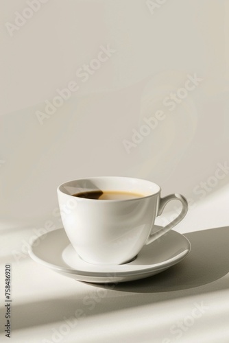 Blank coffee cup mockup template in isolated background