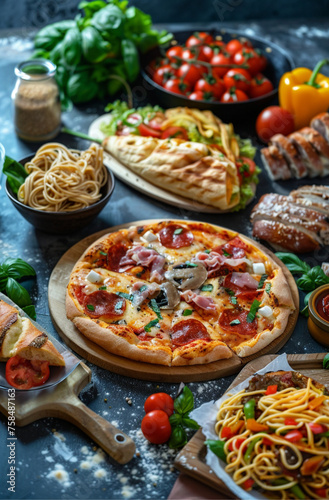 big food poster food pizza freshly baked goods