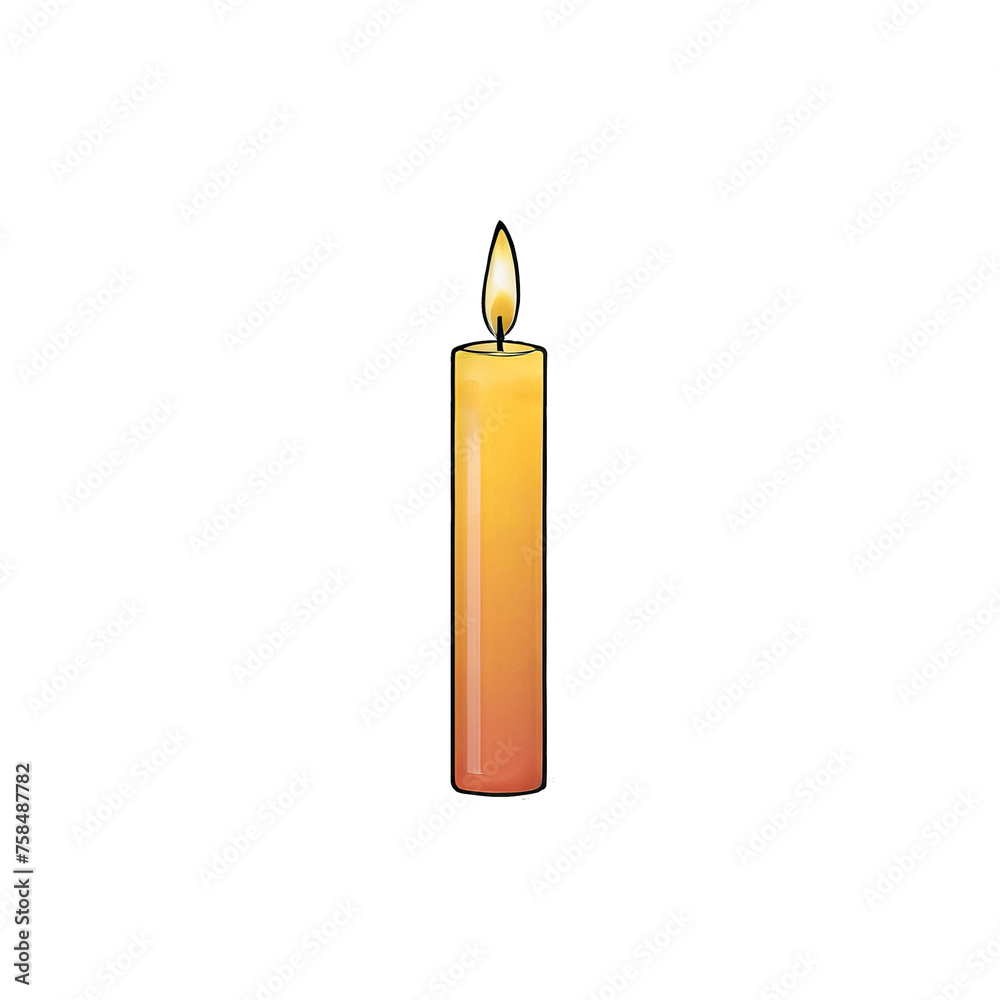 Candle Hand Drawn Cartoon Style Illustration Candle Hand Drawn Cartoon Style Illustration