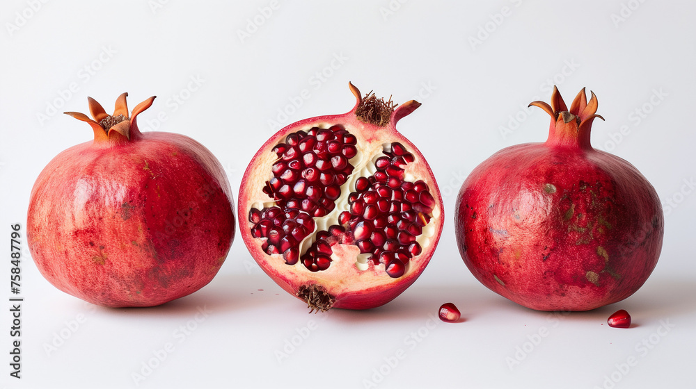 pomegranate isolated on white background pomegranate isolated on white background