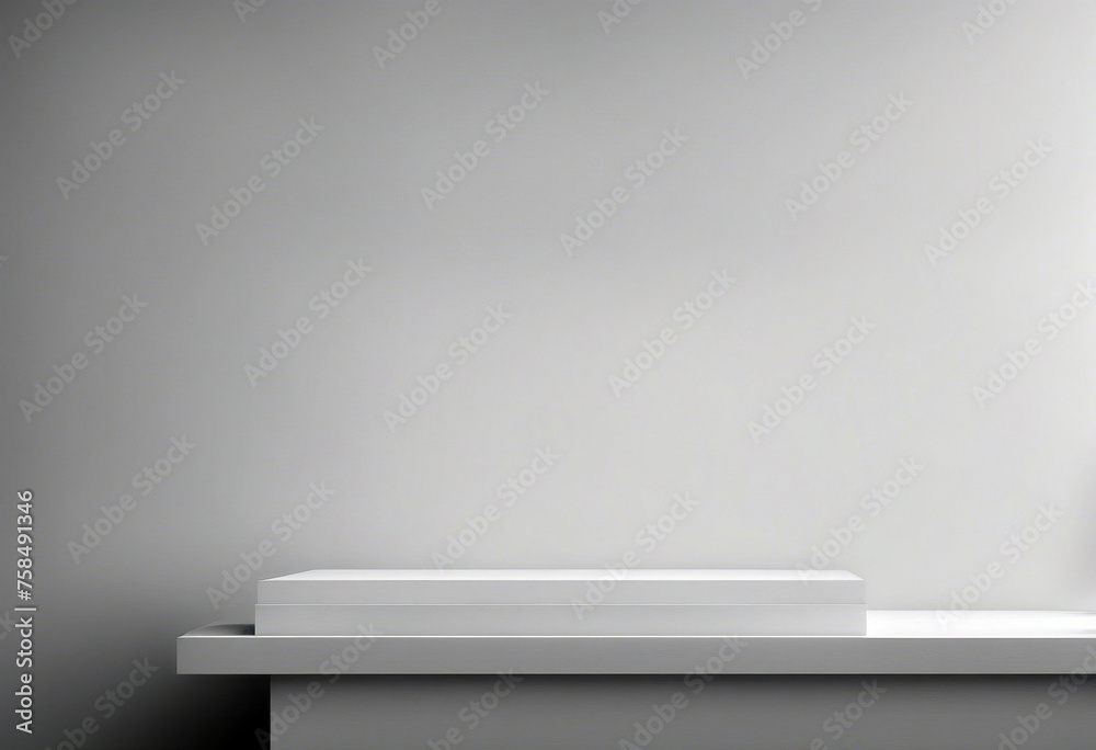 custom made wallpaper toronto digitalsquare shadow White wall presentation podium product exhibition display