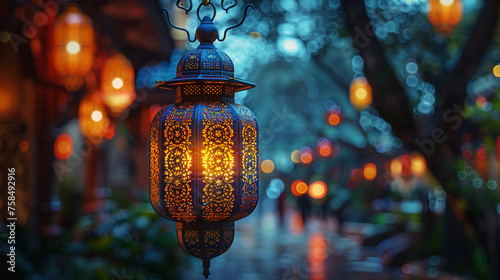 Ramadan lantern lamp landscape