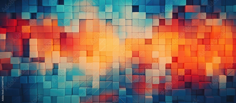 Abstract geometric mosaic background trend