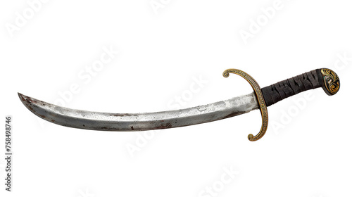 Pirate Sword Isolated On White Background Or Transparent Background  photo