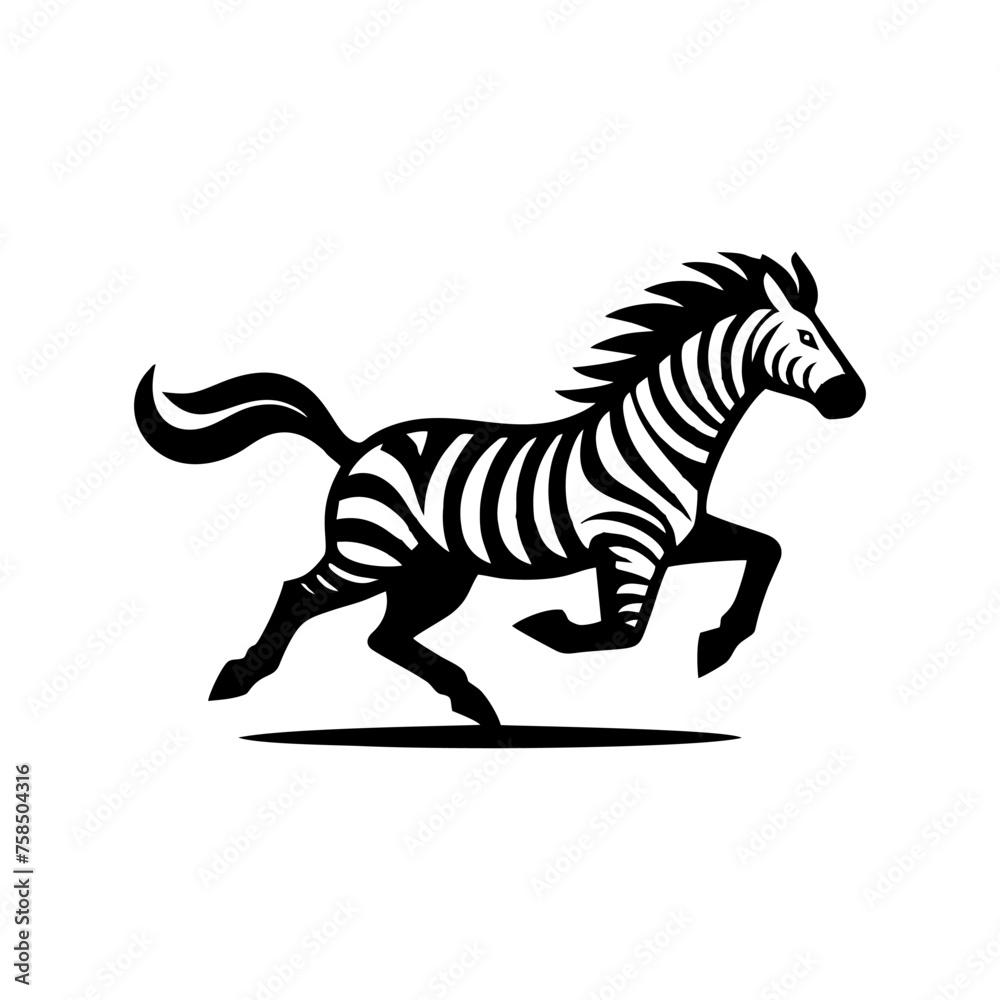 Zebra logo black and white illustration. Zebra logo vector Zebra logo black and white illustration. Zebra logo vector